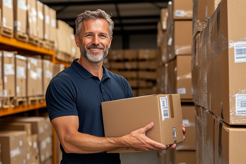 Person working in a warehouse